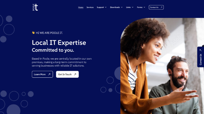 PooleIT Website redesign by Dark Raven
